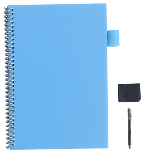 Wiederverwendbares Notizbuch Löschen eines Notizbuchs, 11,3 x 8,3 Zoll A4 Dry -Löschen -Notizbuch, wiederverwendbares Notizbuch mit Stift und Radiergummi, tragbares Whiteboard -Notizbuch für Business