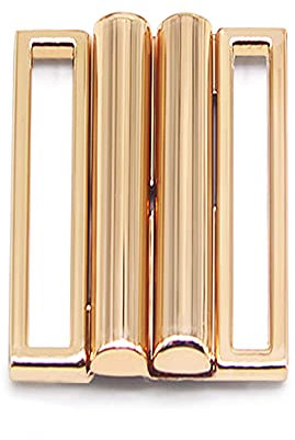 Jamsinmu Metallschieber Schnallen Knöpfe Verschlüsse Rechteck Gurtband Schieber für Frauengürtel Clip Accessoire DIY Gold 40mm 1pc