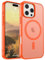 SUPFINE Magnetic for iPhone 16 Pro Max Case [Compatible with MagSafe] [10 FT Military Grade Drop Protection] Slim Translucent Matte Shockproof with Anti-Fingerprint Phone Case,Orange