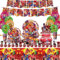 95Décoration d'anniversaire,Décoration de Fête,Nsemble de Vaisselle Ballon,Vaisselle de Fête Enfant-Assiettes,Serviettes,Ballon,Bannière,Décoration de Gâteau