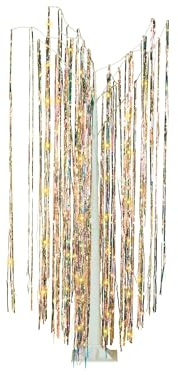 Beliani Albero Artificiale con luci LED Natale Vibe per Esterni e Interni in Stile Scandinavian Interiors preilluminato da 163 cm Multicolore