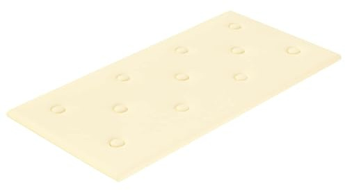 vidaXL Wandkopfteilen 12 pcs Creme 60 x 30 cm Kunstleder, Stylische, rechteckige Wandpaneele für Wohnideen, modernes Design, robuste Verkleidung, DIY-Lösungen für jeden Raum