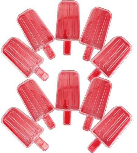 Toyvian 12 Stück Kreative Eiscreme Form Geschenkbox aus Kunststoff in Rot Durchsichtige Süßigkeitenbehälter mit Vielseitiger Nutzung für Geburtstage und Bridal Showers