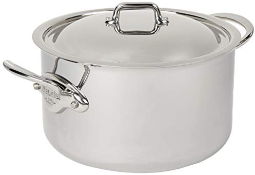 Mauviel 1830 M’Cook 523112 Casserole Dish with Lid, silver, 24 cm