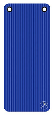 ProfiGymMat Studiomatte Gymnastikmatte Turnmatte mit Ösen 140 x 60 x 1 blau