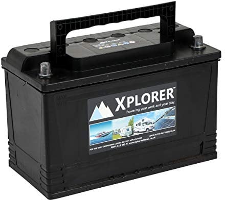 12V Xplorer 110AH LEISURE BATTERY, Caravan Motorhome Marine Boat 12V Battery - Safe, Clean and Portable Leisure Battery 12v for Caravans with Integrated Carry Handle