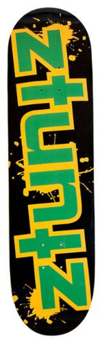 ztuntz skateboards Skateboard-Deck Splatz Park 7,50 x 31 WB, grün/schwarz/gelb