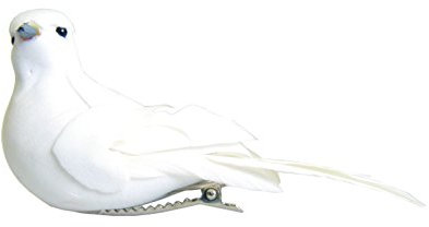 Artemio Lot de 2 Oiseaux sur Pince Blanc