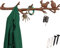 Comfify Gusseiserne Vögel auf Astaufhängung mit 6 Haken - Dekorativer Wandhaken aus Gusseisen - Für Mäntel, Schlüssel, Kleidung - 46.99x5x11.43cm- Mit Schrauben und Dübeln - Rostbraun