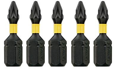 DEWALT DT7386T-QZ Inserti per Avvitatore a Impulsi Impact Torsion Extreme, Attacco 1/4, 25 mm PZ1, Confezione da 5 Pezzi