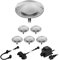 ledscom.de LED Boden-Aufbau-Leuchte Bunda, 2-flammig, für außen, befahrbar, warm-weiß, 6er Set