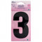Hemline Iron On Number Motif Applique Black Number 3 - each