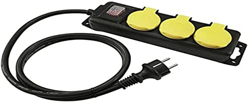 EUROLITE Steckdosenleiste 3-fach IP44 sw 5m
