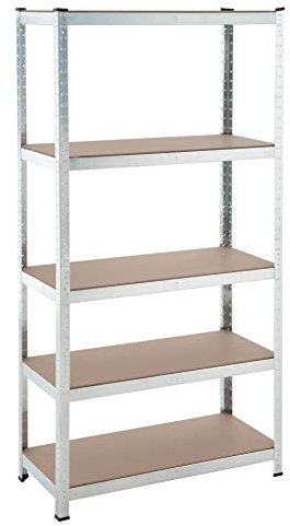 ESTEXO Schwerlast Regal verzinkt, Kellerregal, Lagerregal, Größe: 180x90x40 cm, Tragkraft: 350 kg, Steckregal, Schwerlastregal