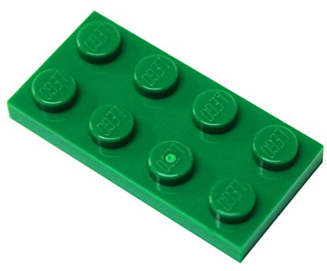 LEGO Piezas y Piezas: Placa Verde 2x4 x1
