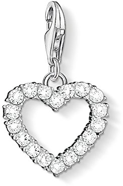 Thomas Sabo Damen Charm-Anhänger Romantisches Herz Charm Club 925 Sterling Silber 1482-051-14