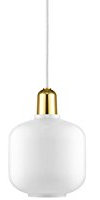 Normann Copenhagen Amp Pendellampe klein Weiß/Messing 17 x 14 cm