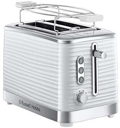 Russell Hobbs Tost. InspireBlanco 2 Ran.Corto, 1050 W, Plástico, Blanco, Ref. 24370-56