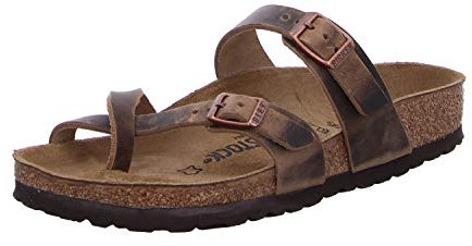 Birkenstock Damen Mayari Tabacco Brown, Oiled Leather Sandal, braun, 41 EU