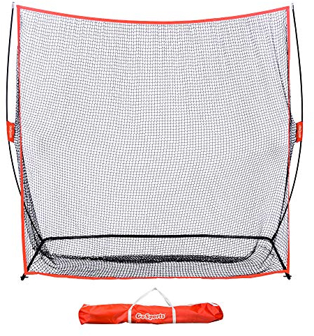 GoSports 7 ft x 7 ft Golf Practice Hitting Net - Personal Driving Range for Indoor or Outdoor Swing Practice