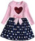 DXTON Ragazze Abiti Motivo Paillettes Inverno Manica Lunga Abbigliamento Vestito delle Ragazze da Festa RosaLh5740 5T