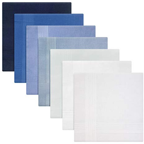 Warwick & Vance Mens Boxed 100% Cotton Handkerchiefs, 40 x 40cm approx