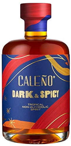 Caleño Dark & Spicy Tropical Alcohol Free Rum 500ml | Created Using Pineapple, Coconut, Ginger & Vanilla | Non Alcoholic Tropical Rum Alternative | Sugar Free, Gluten Free & Vegan Friendly