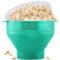 The Original Korcci Microwaveable Silicone Popcorn Popper, Microwave Popcorn Popper, Collapsible Microwave Popcorn Maker Bowl, No Oil Required, Use In Microwave, Dishwasher Safe (Aqua)