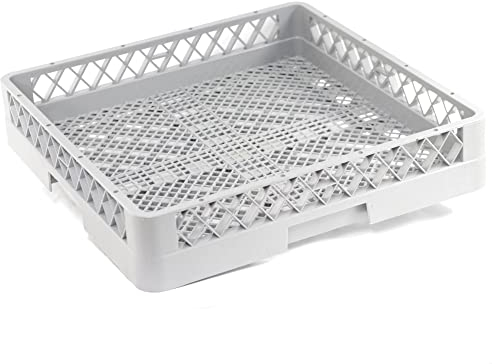 Gastronette Panier à couverts fin pour couverts, assiettes, verres, tasses, plaques de restauration, lave-vaisselle, universel, en plastique PP, 50 x 50 cm, à mailles fines, extensible, empilable