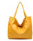 NICOLE & DORIS Handtasche Damen Groß Shopper Tasche Casual Schultertasche Weiche Leder Tragetasche Reise Tote Bag Elegant Handtaschen Gelb
