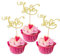 Xsstarmi 30 Pack Love Valentine's Day Cupcake Toppers Gold Glitter Love Heart Cupcake Picks Bridal Shower Cake Decorations for Valentine's Day Theme Wedding Engagement Anniversary Party Supplies
