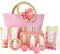 SPA LUXETIQUE Damen Bade Geschenkset - 10tlg Rosenduft Geschenke für Frauen mit Handtasche, Geburtstagsgeschenke Damen, Wellness set für Frauen, Muttertagsgeschenk, Weihnachtsgeschenke für Frauen