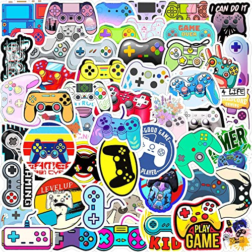 AUCEKO 50 Stück Gamepad Aufkleber Pack Gamepad Sticker Set wasserdichte Vinyl Sticker für Laptop Kinder Autos Motorrad Fahrrad Skateboard Gepäck Koffer Computer Aufkleber Graffiti Decal
