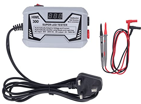 LED Backlight Tester, 0-300V Adjustable Output with UK Plug | TV LED Lamp Bead Test Tool,Adaptive Voltage Auto Ramp,No Screen Removal Needed,Insulated Shockproof Housing,Fault Finding