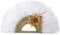 African Turkey Feather Fan 20s Vintage Hand Fan Handmade Hand Held Fan for Costume Dancing Show Tea Party Wedding Decoration