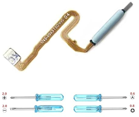 iYAiYO Fingerprint Sensor Cable Flexible para Xiaomi Redmi Note 10 PRO M2101K6G, M2101K6R Lector Huella Flex Cable Sensor de Huellas Digitales Reemplazo incl. Destornilladores-Azul