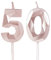 50th Birthday Candles, Rose Gold Number Candles Birthday Decoration, Happy Birthday Cake Toppers, for Birthday Parties Weddings Company Anniversaries (Rose Gold, 50)