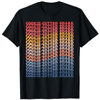 Emporte-pièce Requin Groovy Rétro Poisson T-Shirt