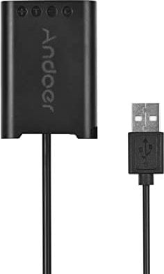 Andoer NP-BX1 Dummy Battery DK-X1 with USB Connector Cable USB to NPBX1 Dummy Battery Coupler Accessory Replacement for Sony DSC-RX1/RX1R/RX100 II III IV V VI VII/M7 M6 M5/WX500 WX350 Cameras