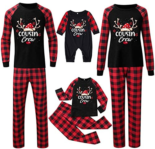 Set Di Pigiami Natalizi Pigiama Coppia Fidanzati Coordinati Sleepwear Nightwear Merry Christmas Indumenti Da Notte Felpa Senza Cappuccio + Pantaloni Larghi Natalizia Pigiama Pile Donna Invernale