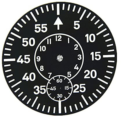 ZEZEFUFU 3,9 cm großes Zifferblatt grün leuchtendes Uhrwerk Ersatz für Zifferblatt, 6 o'clock For ETA 6498