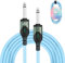 EASTROCK 1/4 Inch TRS Guitar Instrument Cable 10 Ft Straight to Straight Guitar Cord for Electric Guitar, Bass, AMP, Keyboard, Speaker, Mixer(10 Foot Blue)