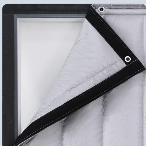 Winter Fenster Isolierfolie Kit Wärmeschutzvorhang,Anpassung In Mehreren Größen,Winddicht Kälteschutz Fenster Isolierfolie Thermo Cover Geräuschisolierung (200x160cm,A)