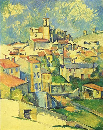 Toperfect Gemälde auf Leinwand, 14 berühmte Ölgemälde, Gardanne 2 Paul Cezanne Landschaftsdorf -06, €50-2000 Handgemalt von Lehrern der Kunstakademien