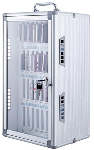 Boîte de rangement pour téléphone portable 12/24/36/48/60 bits - Armoires de rangement transparentes - Convient pour les vêtements scolaires (couleur argent, 36 bits)