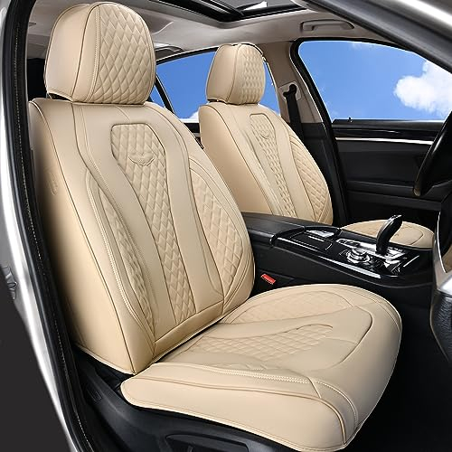 Coverado Autositzbezüge, Sitzbezug Auto vordersitze, Premium Autositzbezüge vorne, Wasserdichtes Leder sitzbezug, Universelle Fit für die meisten Limousinen SUV Pick-up Truck B8839 Seat