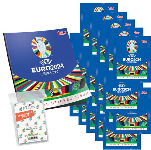 Bundle mit EM 2024 Germany - Sammelsticker + Exklusive collect-it Hüllen (1 Album + 20 Tüten)