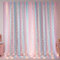 Eimilaly Regenbogen Schiere Vorhänge für Schlafzimmer/Thema Party, Stabtasche Schiere Vorhänge 84 Zoll lang Schiere Baldachin für Mädchen Zimmer Dekor