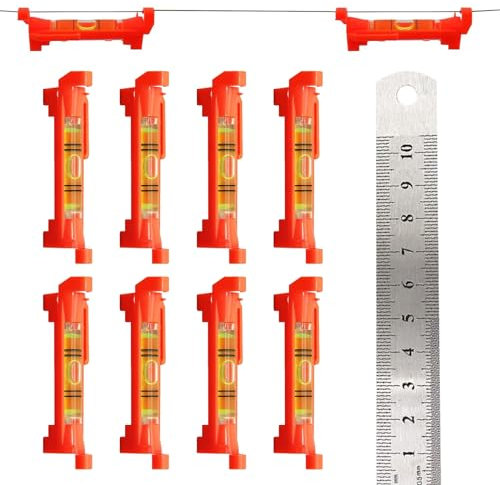 Livella Bolla,Corda Livella,Mini Livella a Bolla,Strumenti a Livello di Corda,Mini Corda Livella,Livella per Filo,Livello Linea di Corde,Livello di Linea Della Stringa,Livella a Bolla per Corda,8 Pcs