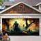 Hixingo Garagentor Banner, Tür Banner Happy Halloween Banner Poster Party Banner Hintergrund Türdeko Haustür Halloween Outdoor Deko für Dekoration Veranda Wand (Zombie,400x180cm)